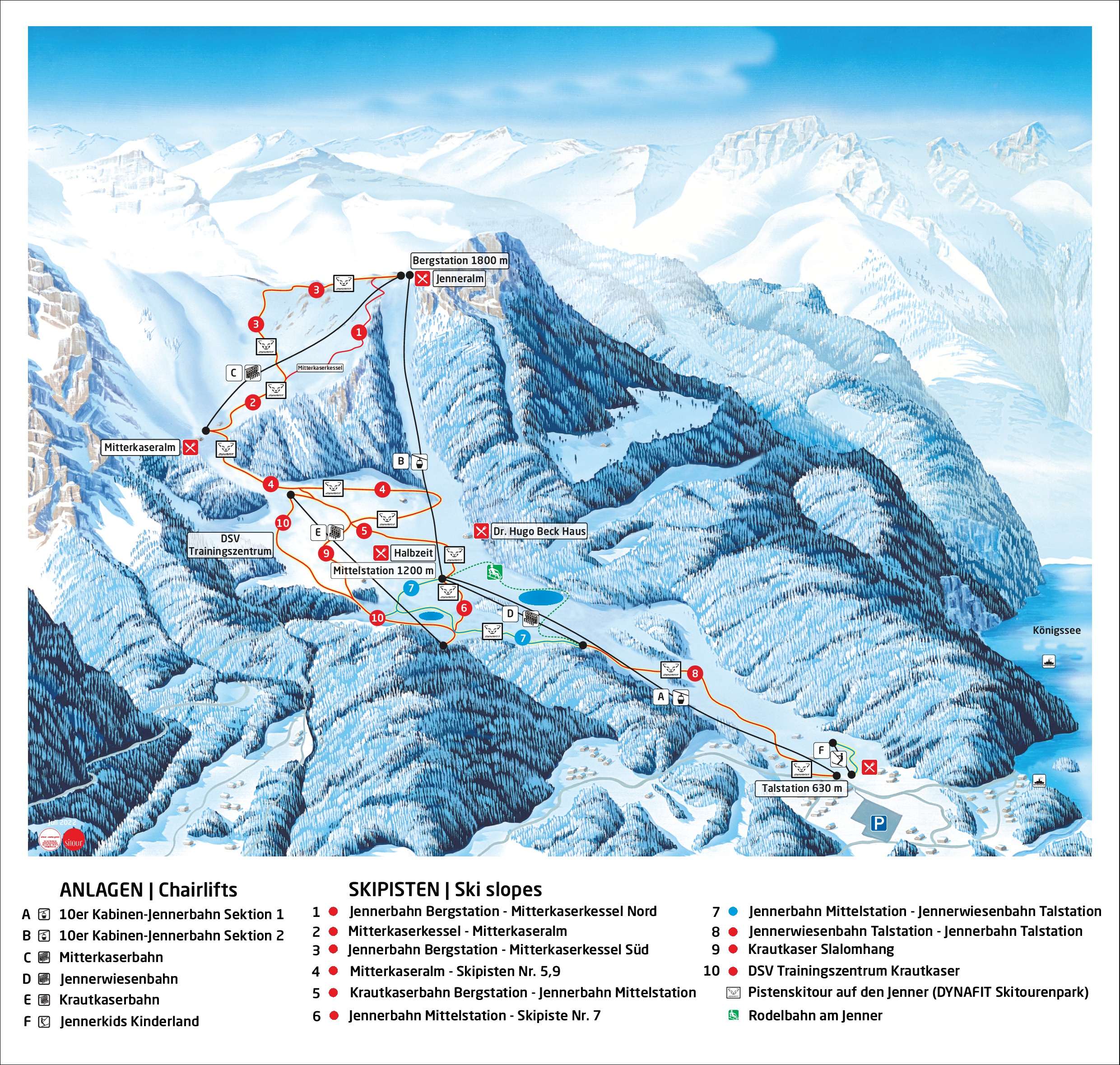 Pistenplan Jenner neu 2022